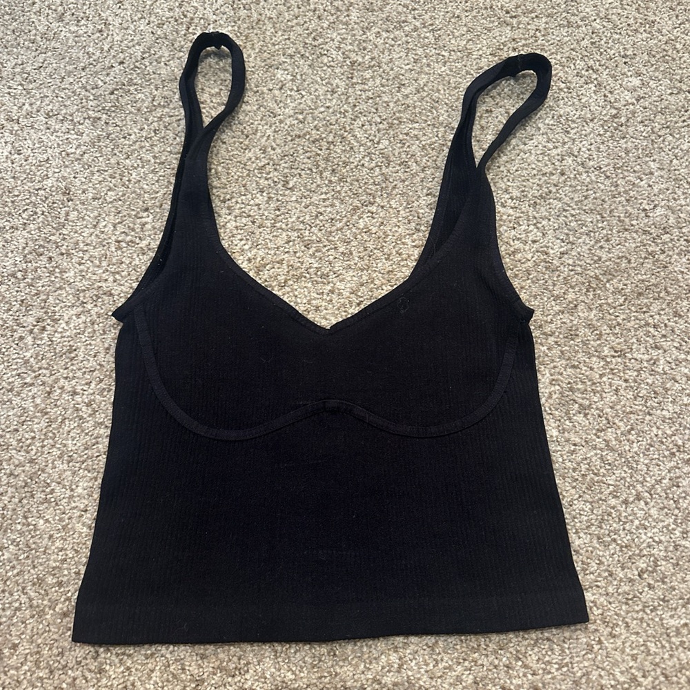 Free people intimately crop black Tank size XS